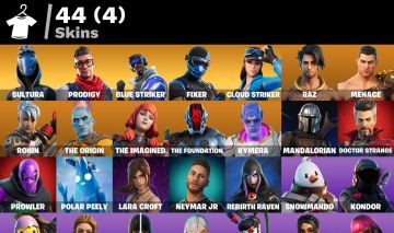 CONTA FORTNITE BOA | 44 SKINS | NEYMAR JR | LARA CROFT | PS+ PACKs | VERVE e +