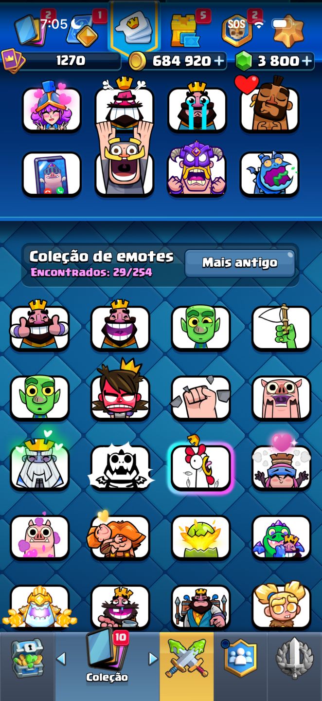 CONTA DO CLASH ROYALE ARENA 17