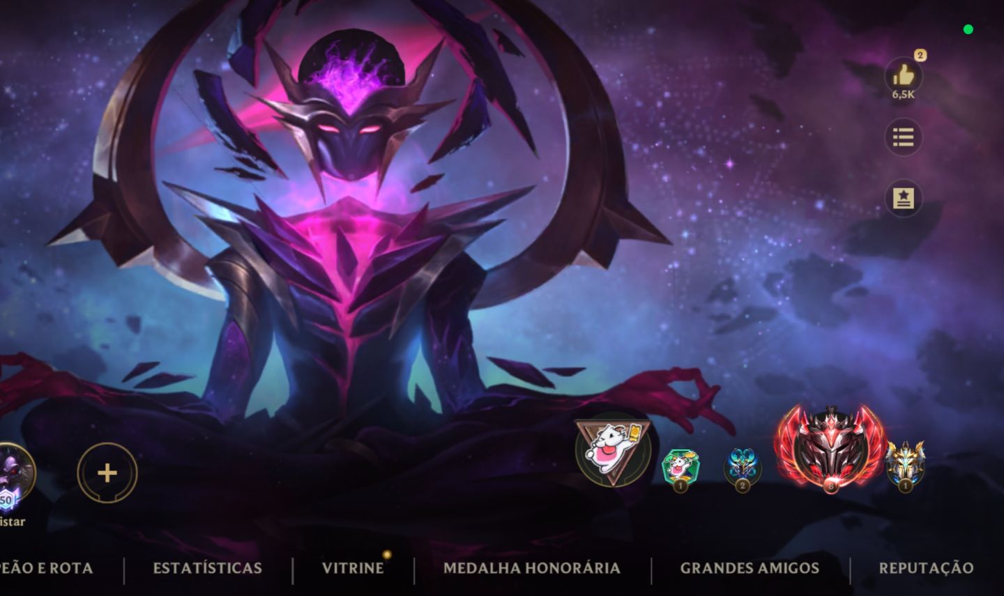 Conta ex monarca, high elo com skins raras