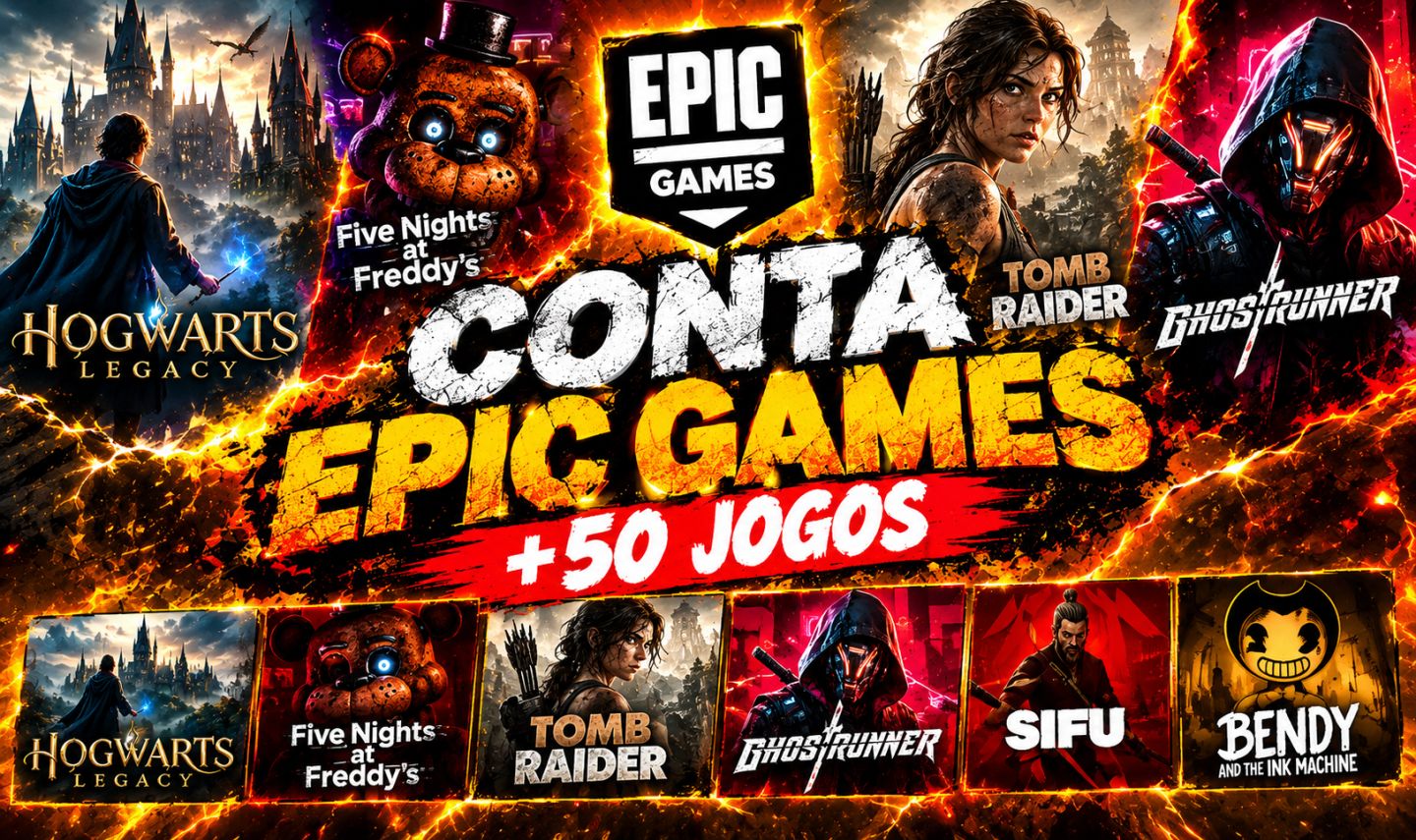 CONTA EPIC GAMES COM 50+ JOGOS