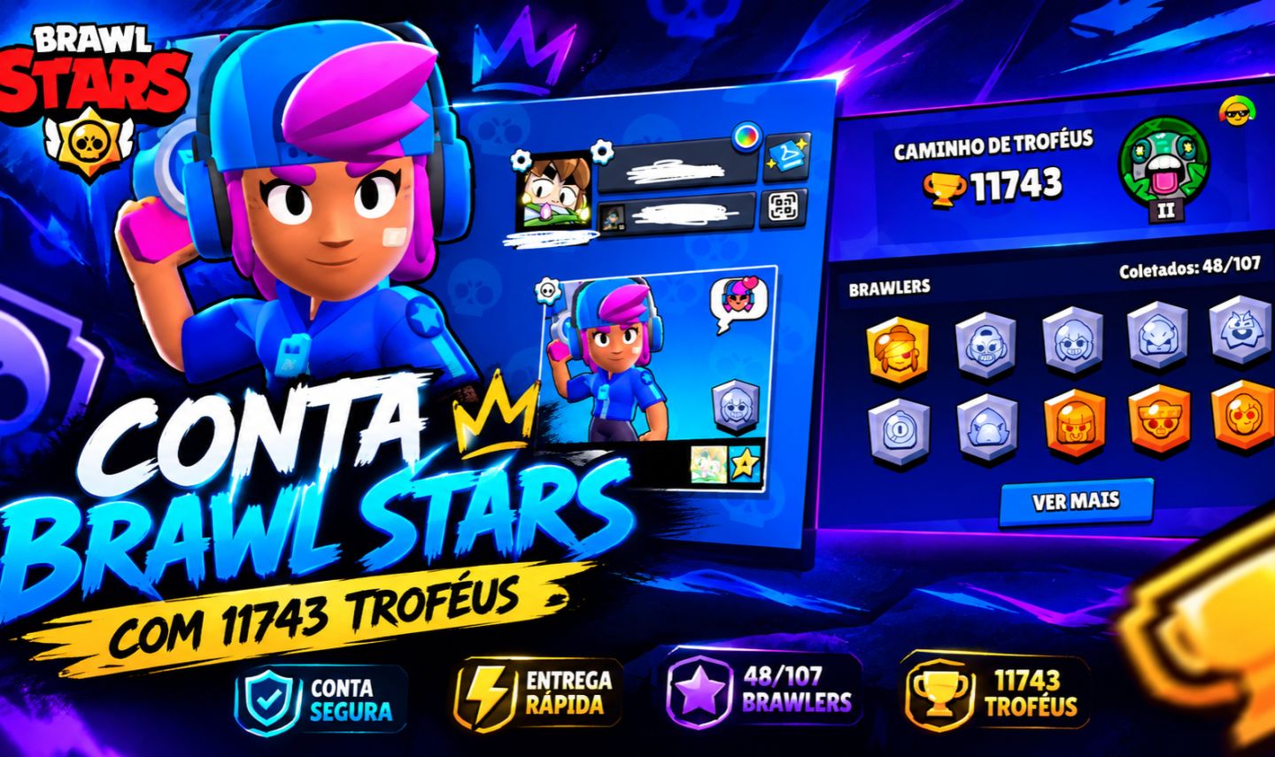 Conta c/Shelly 2019, Rico 2020, Shelly 2022 +11k troféus