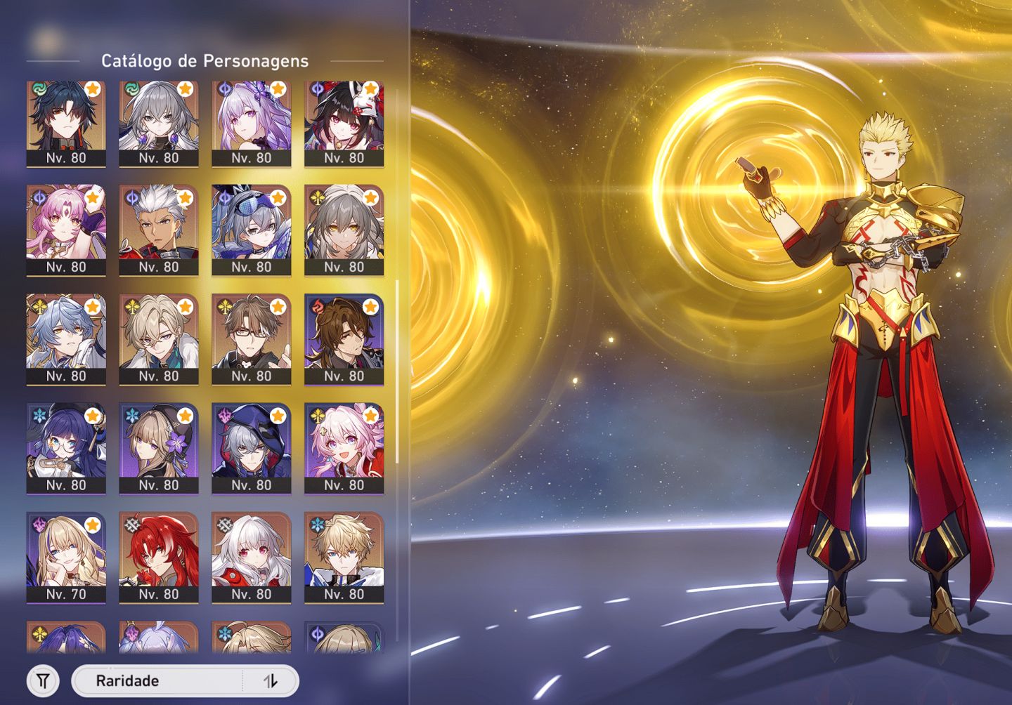 Conta Honkai Endgame Saber e6 Castorice e Evernight e2 Firefly e2