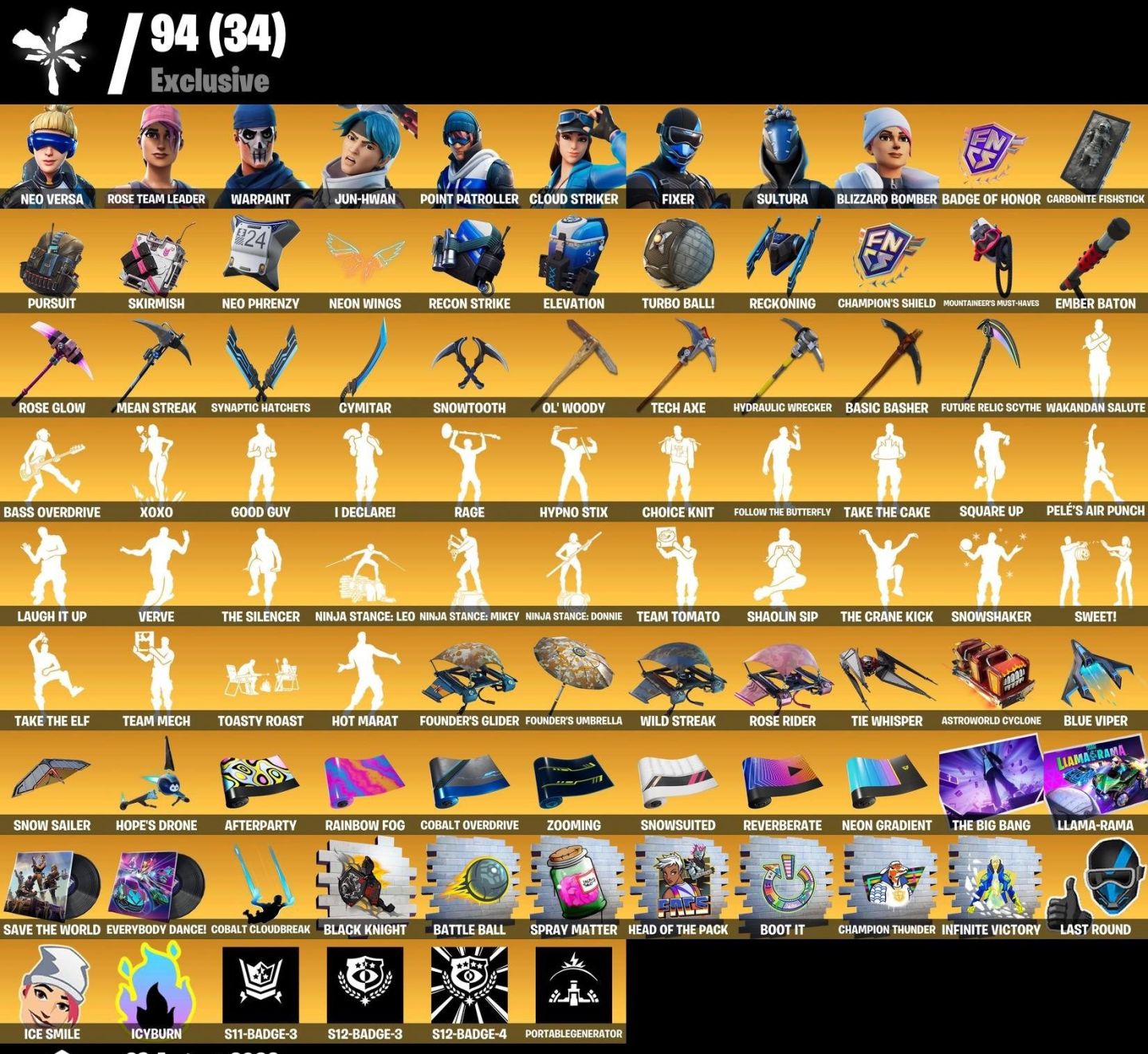 CONTA DE FORTNITE 2018 | +200 SKINS | SALVE O MUNDO FUNDADOR | +90 EXCLUSIVOS