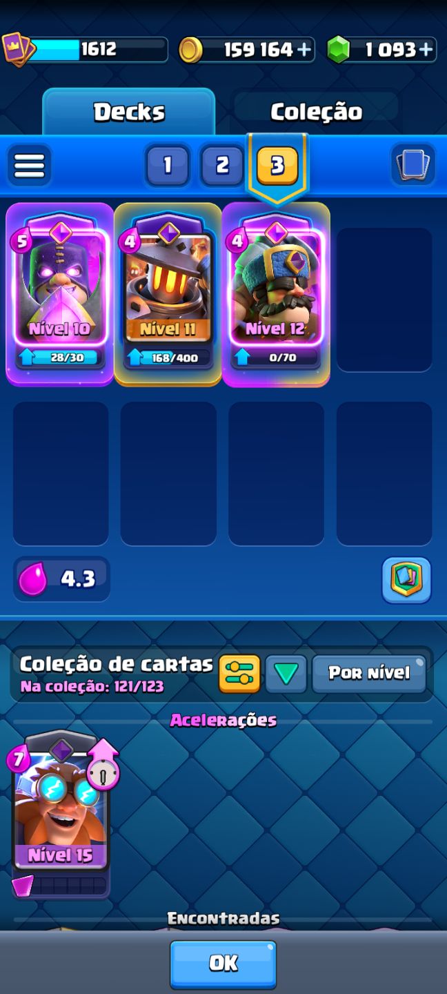 Um em dois conta de clash of clans e clash royal