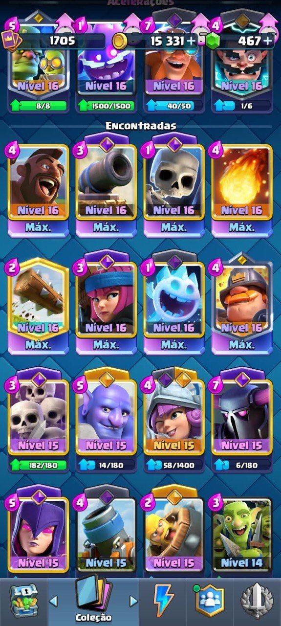 CONTA CLASH ROYALE - LIGA 1