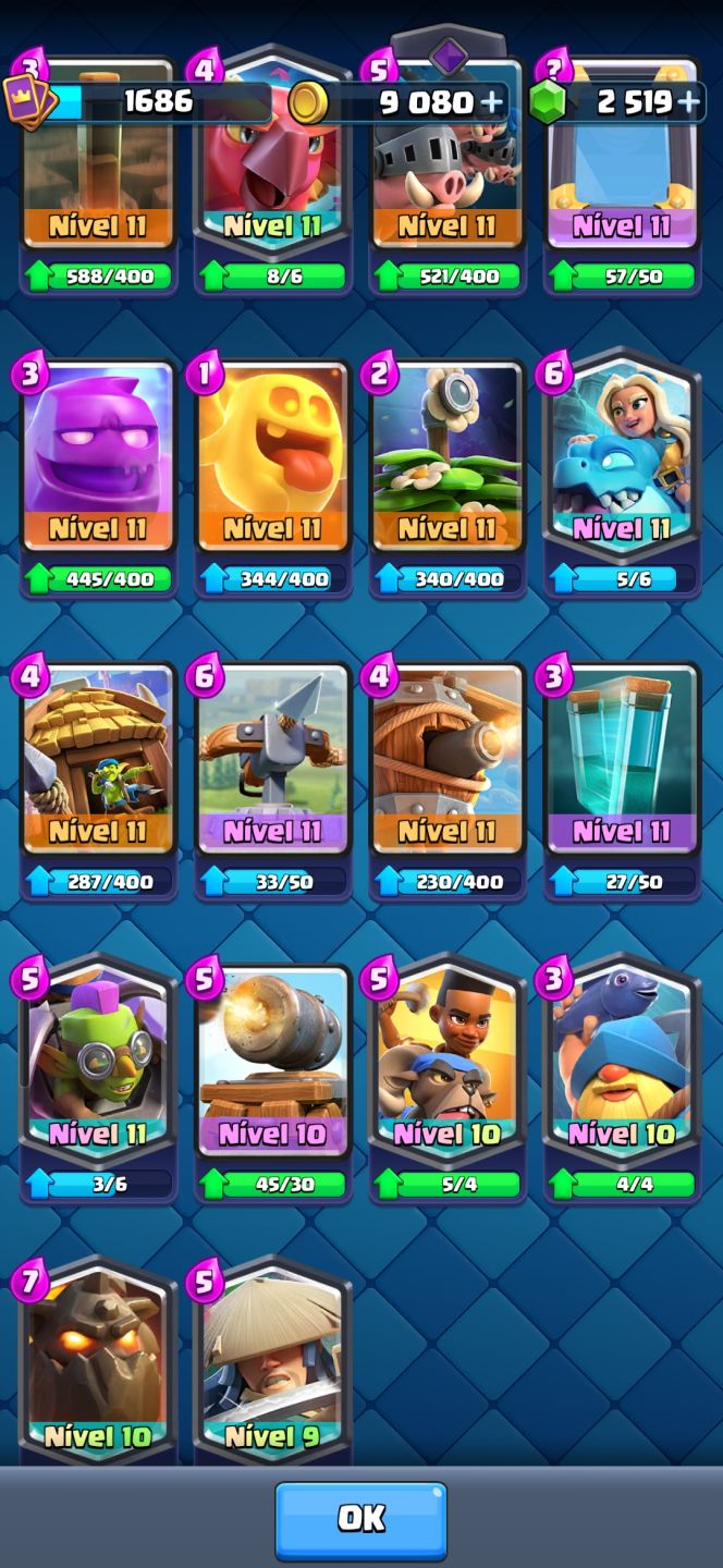Conta brawl stars/clash Royal bem upadas!!!