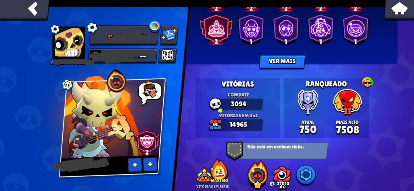 Conta de Brawl Stars | Full hypercarge | Pin matcherino | leia a descrição