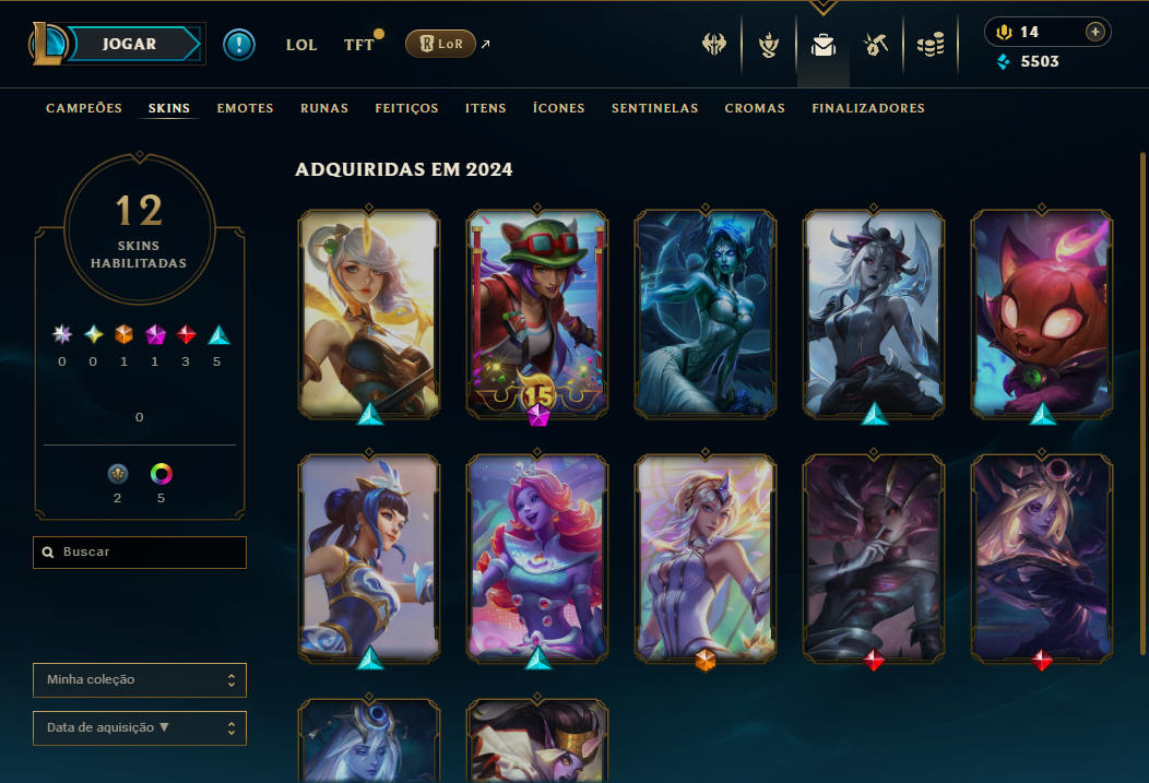 CONTA MAIN LUX | ELEMENTALIST | 35 CAMPEÕES | NÍVEL 63 FULL ACESSO | +SKINS |SUP