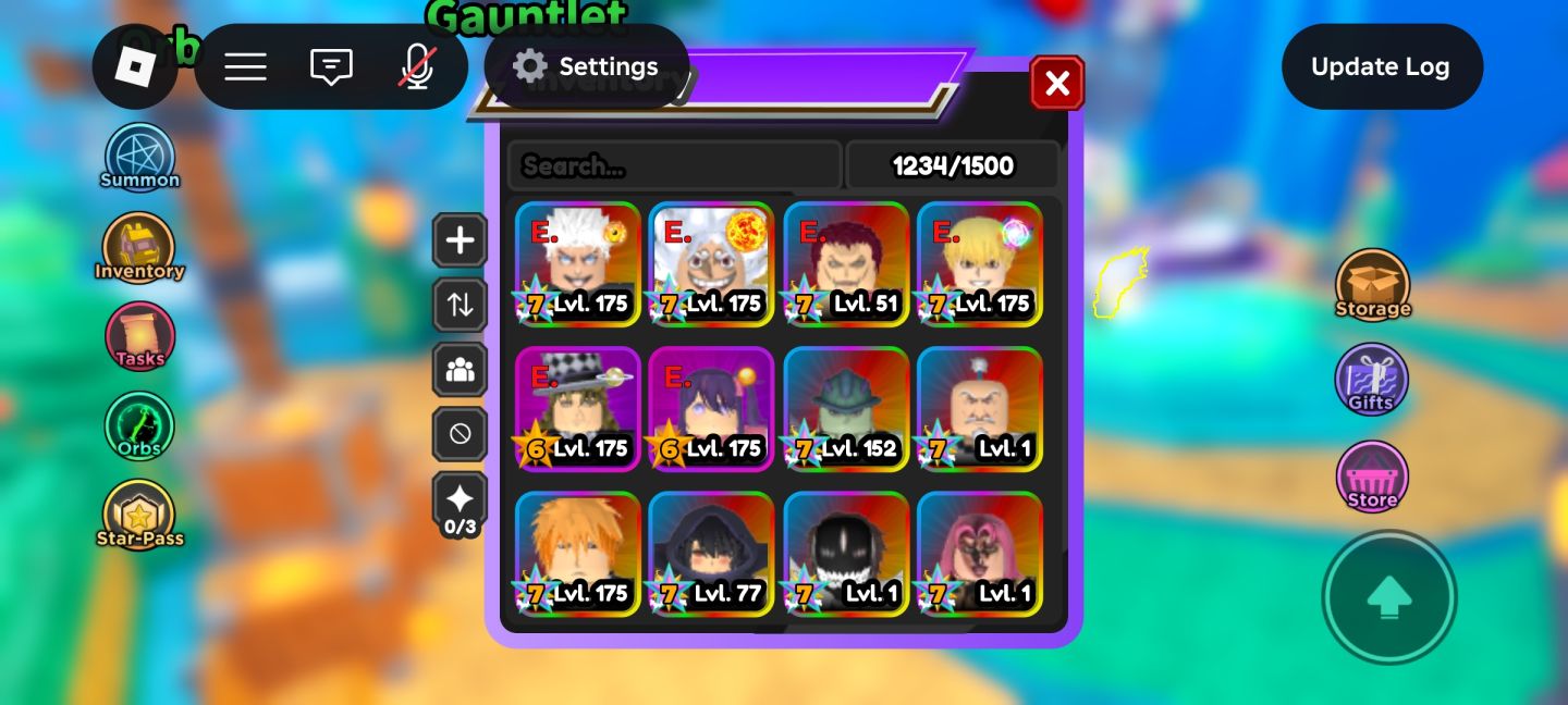 Conta roblox de anime vanguards, anime adventures, all star e outros jogos