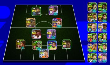 Conta efootball 3157/ Ronaldinho 102, pacote Neymar 102, pacote Messi 105, etc