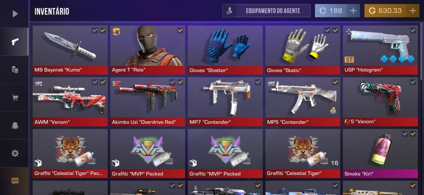 Conta Standoff 2 20k no inventario