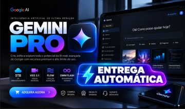 Gemini 3 Pro + 5Tb + Veo 3.1 + 1k Flow +(NO SEU EMAIL) 30Dias + Entrega Rápida