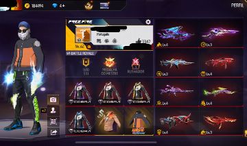 Conta de free fire muito Gemara cheia de skins