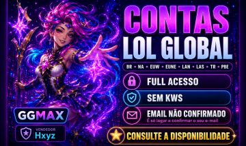 CONTAS LEAGUE OF LEGENDS (GLOBAIS) EU/NA/LAS/LAN & MAIS - EMAIL NÃO CONFIRMADO