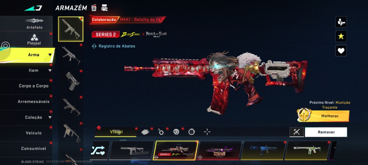 CONTA DE BLOOD STRIKER COM LEVI(ZERO) MIKASA(RAN)
