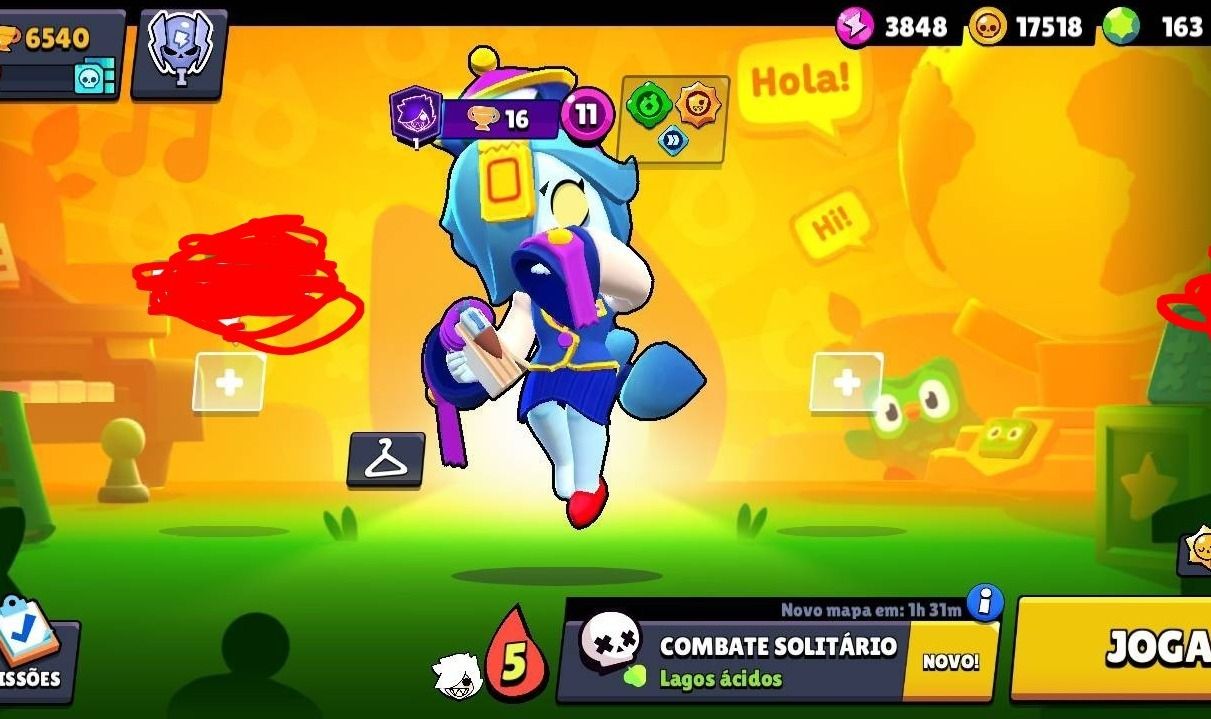 Conta Brawl Stars 163 gemas+ 11 mil blings