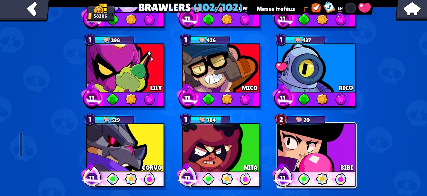 CONTA OG GEMADA COM CORVO DRAGAO BRAWL STARS | 64K | SAZONAIS + PASSES +106/107