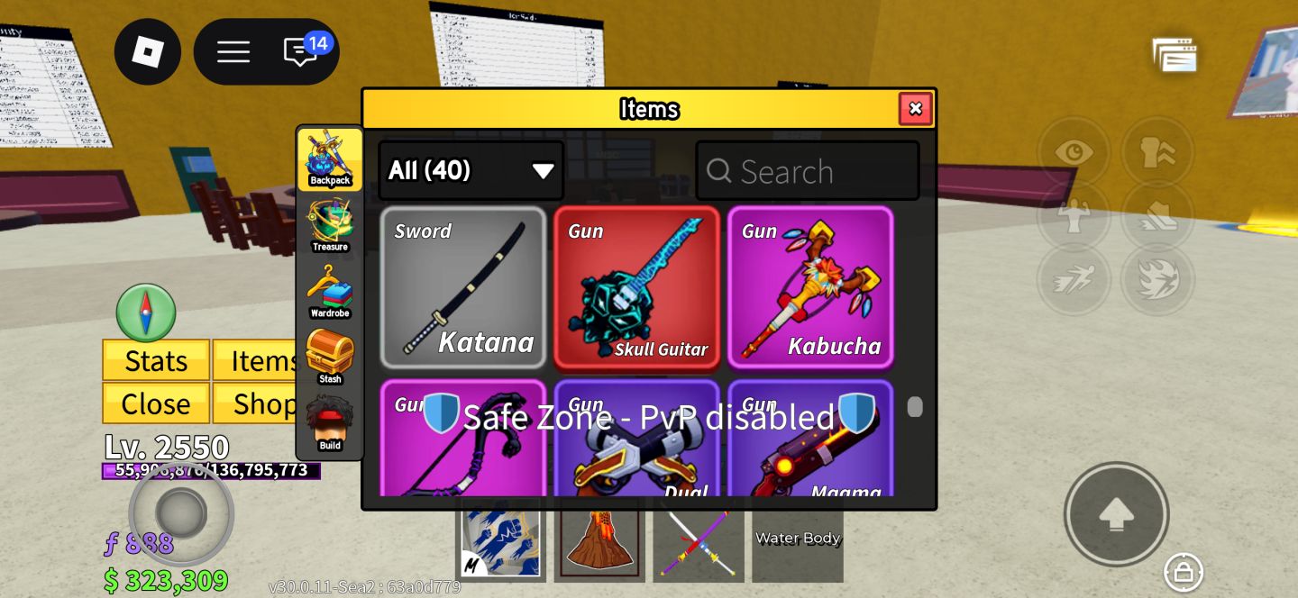 Conta de Roblox braba focada em mm2 e Blox Fruits
