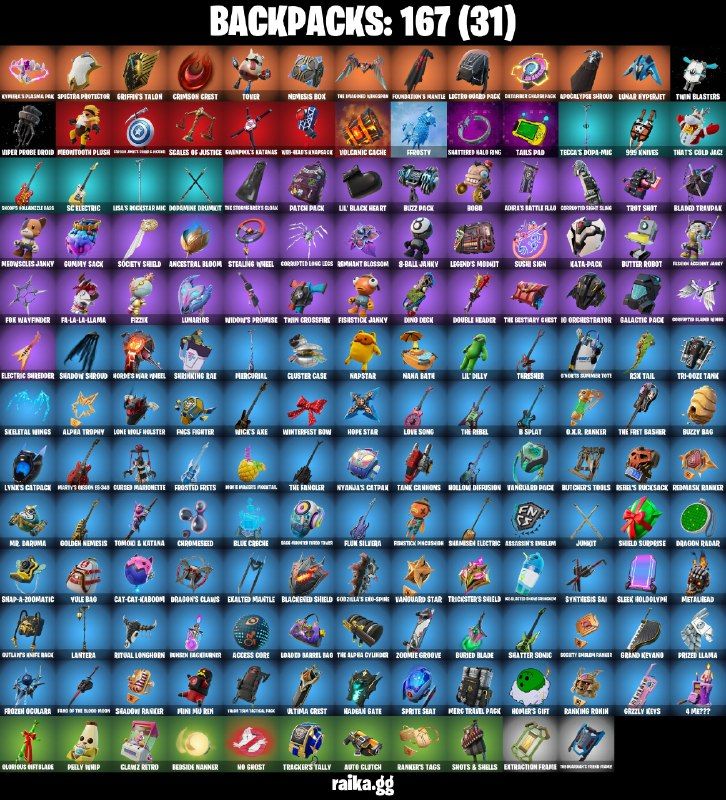 47 Skins - Darth Vader, Spider Man, Prowler, Santa Dogg, 0 vbucks