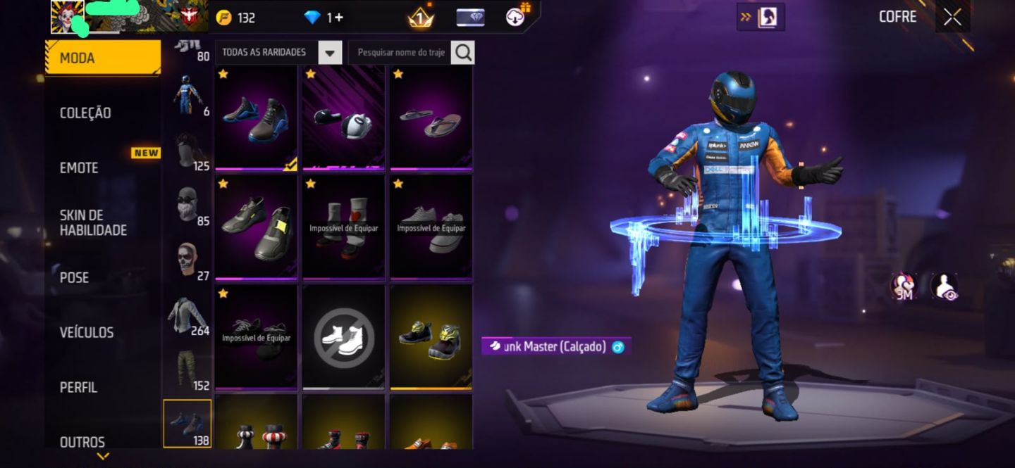 (Negociando preço )Conta de free fire com barbinha