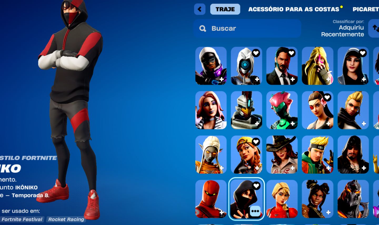 Conta muito rara ikonic travis e outros bundles tem doll em campeonatos oficiais