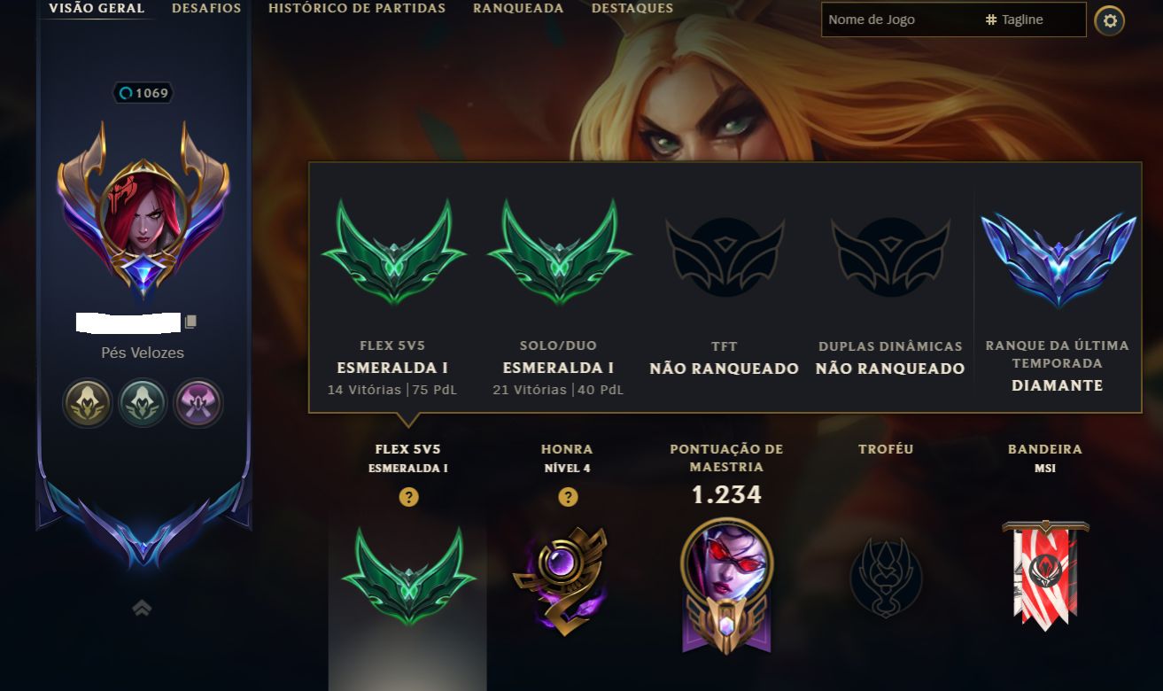 CONTA LOL DE 2013 COM 969 SKINS ELO ATUAL ESMERALDA BAIXEI PRA SAIR HOJE