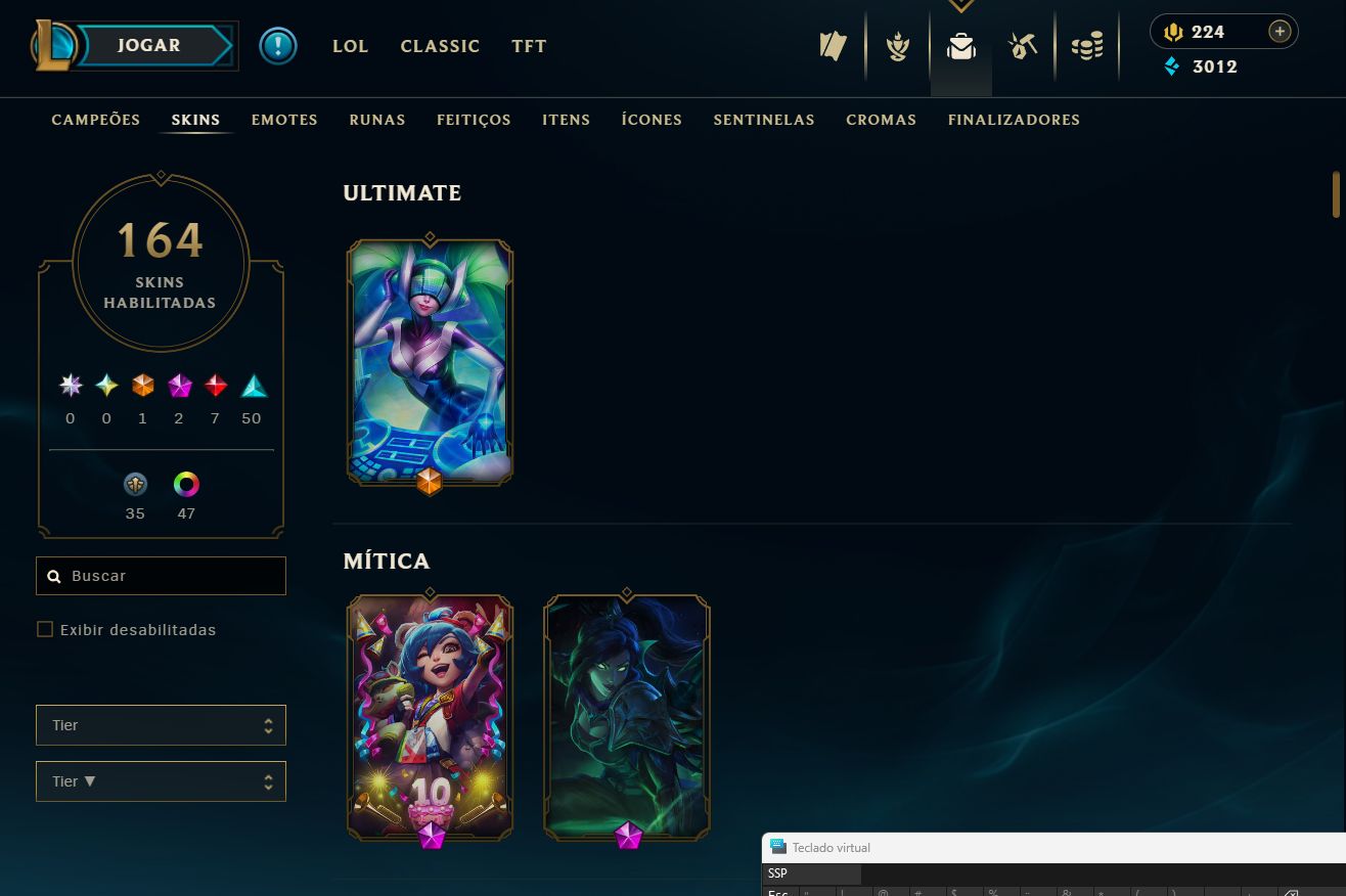 CONTA VALORANT+ LOL | IMORTAL 2 | 162 SKINS LOL | MUITAS SKINS VALORANT