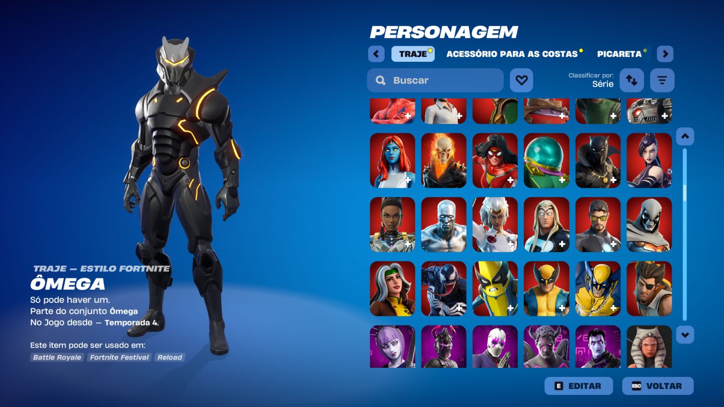 Conta Fortnite 711 skins Season 3 até atual completas Salve o Mundo Fundador.