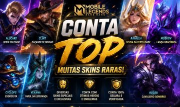 ALUCARD HERÓI SOLITÁRIO | CONTA MLBB COM SKINS RARAS E EXCLUSIVAS!