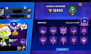 CONTA BRAWL STARS MUITO GEMADA