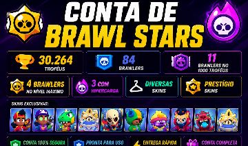 CONTA BRAWL STARS Skin do Bull hoper