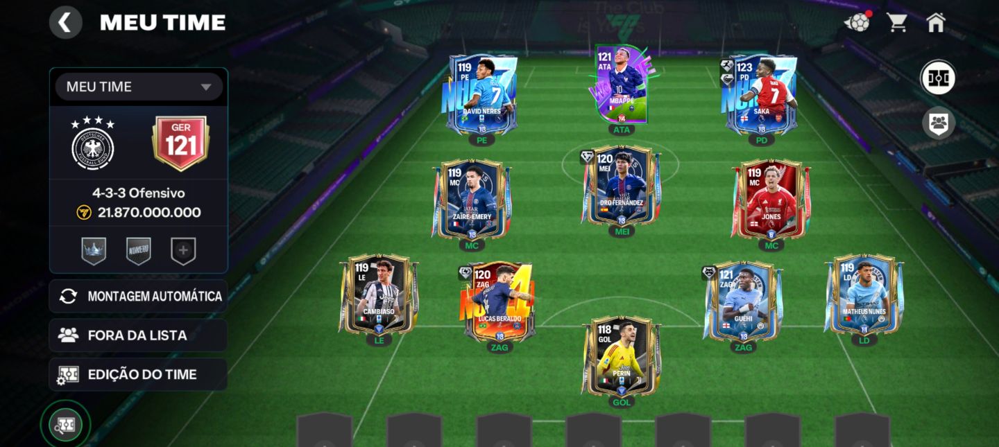 CONTAS FC MOBILE com GER 121 | GER 120