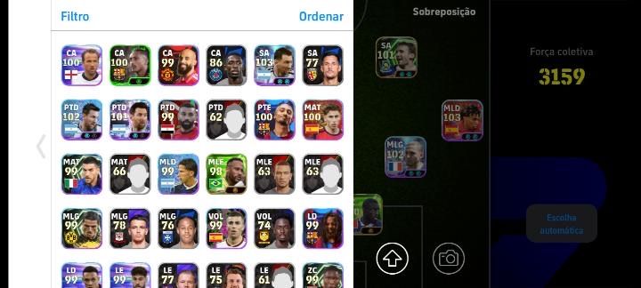 Conta Efotboll com belligham messi e etc
