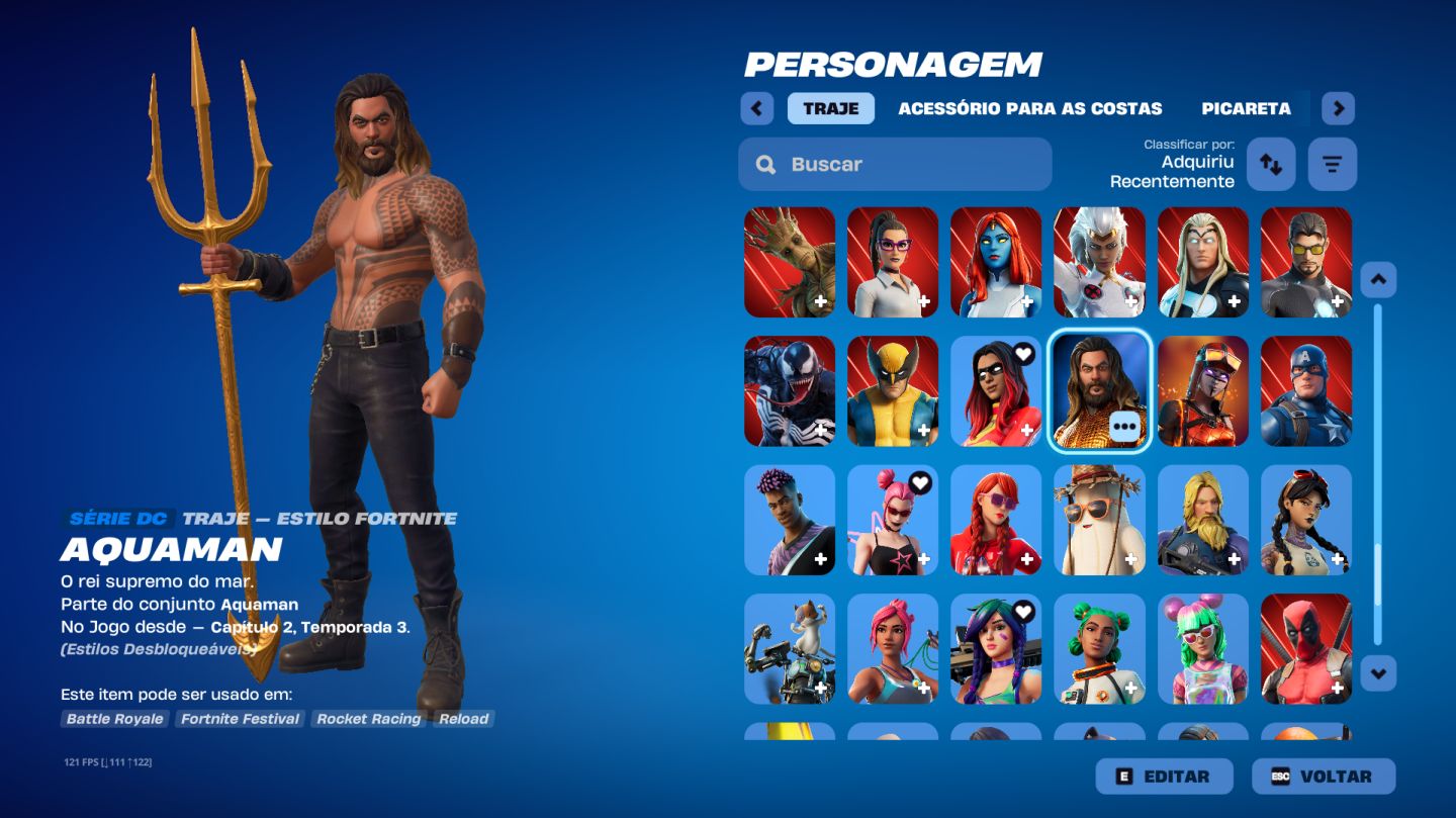 CONTA FORTNITE | 189 SKINS | PASSES ANTIGOS | MUITOS ITENS | CONTA COMPLETA