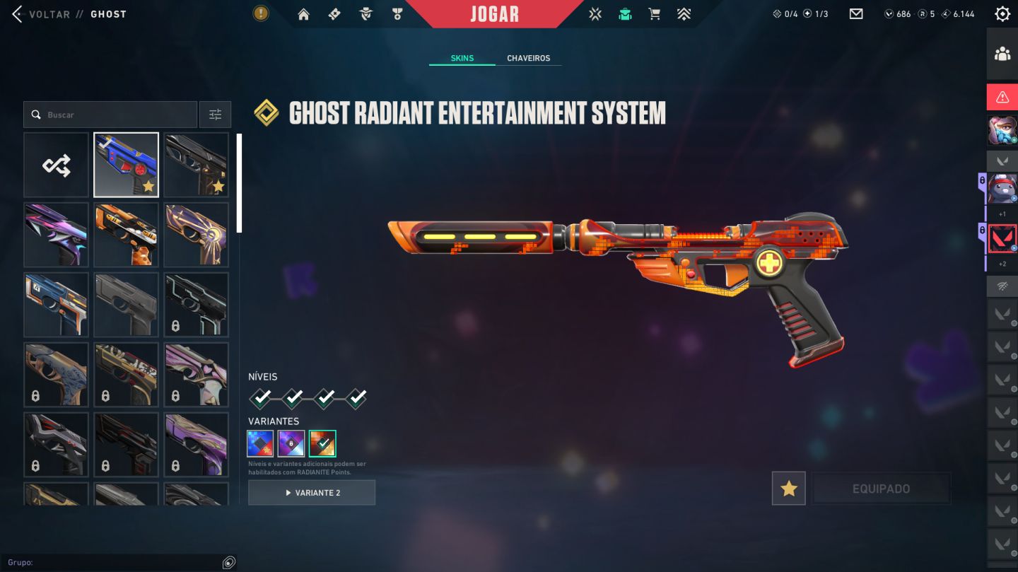 Conta Valorant Mais de 3k Gastos com Faca Rgx Phantom Champions 2024 e Muito +