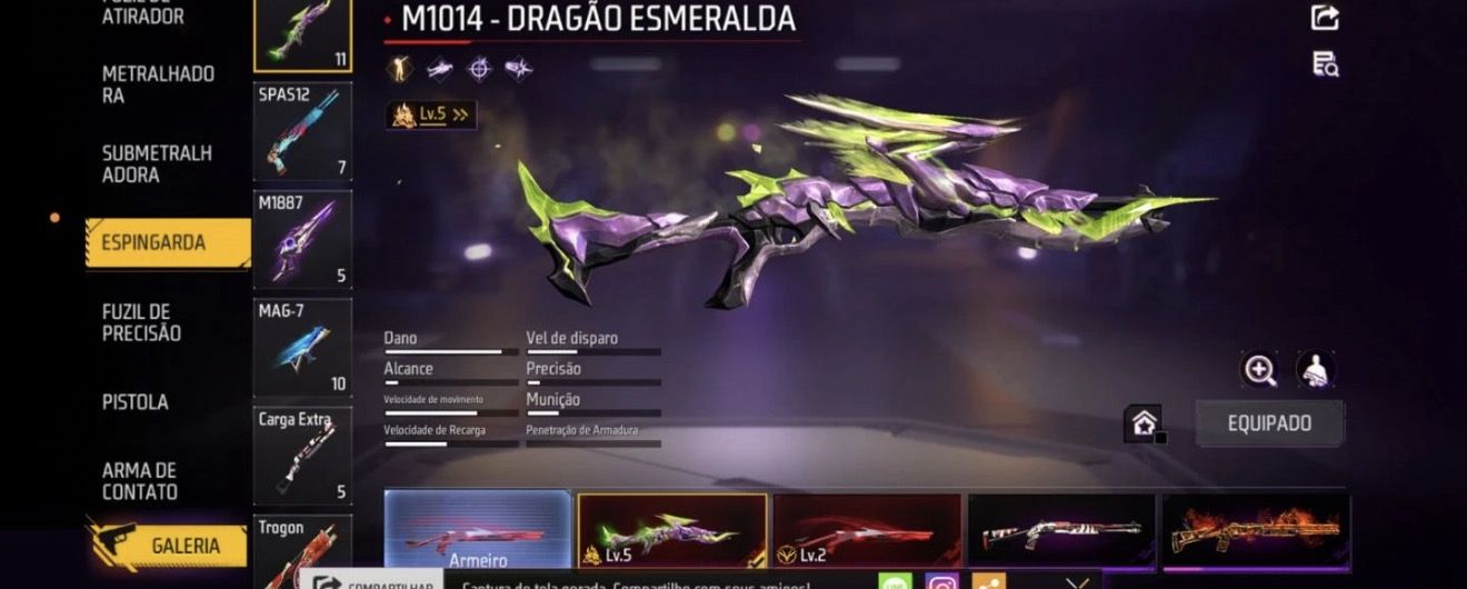 Conta free fire prime 8 gemada