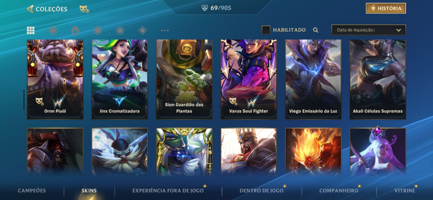 Conta Wild Rift Skins de Eventos / Mestre 3