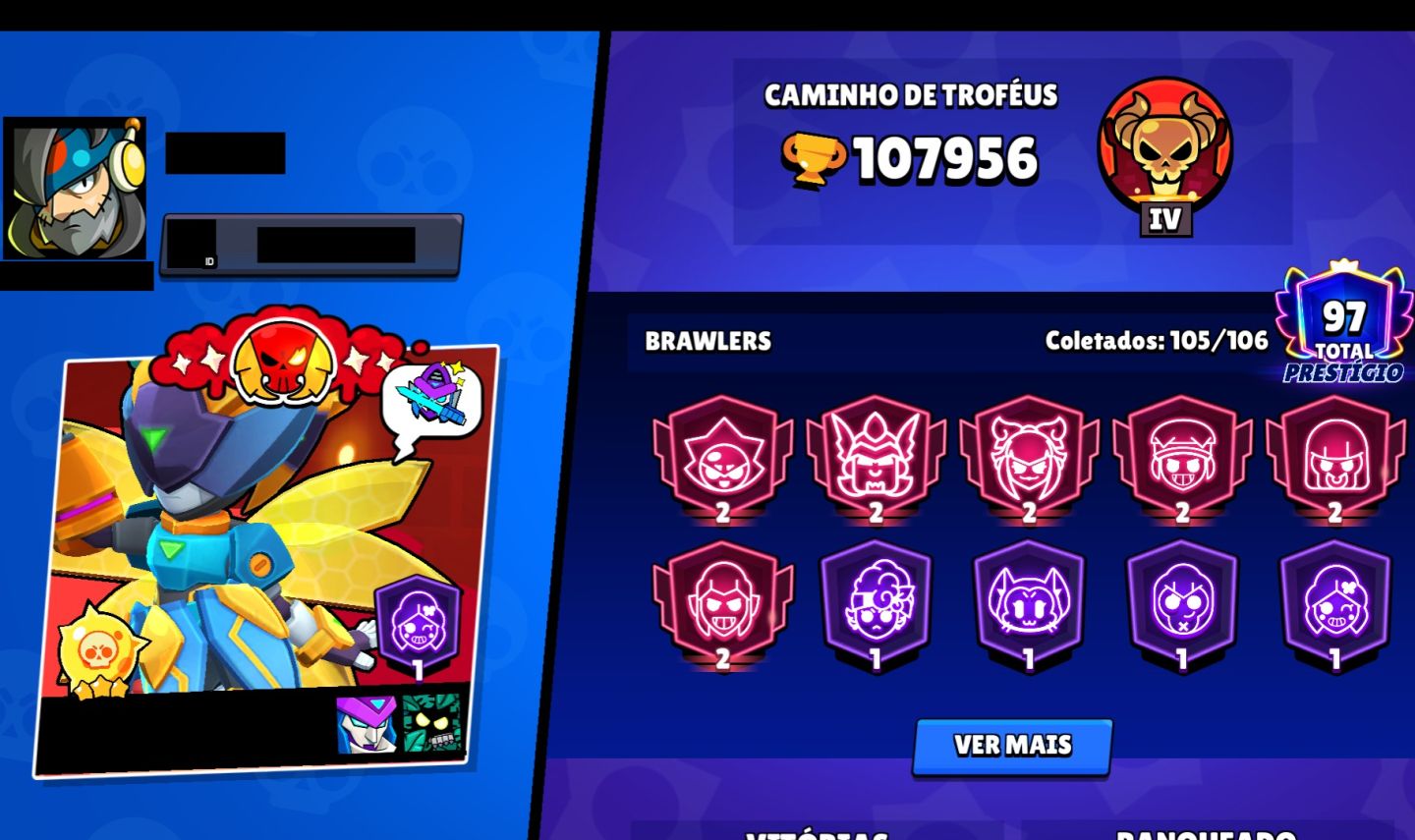 CONTA QUASE FULL MUITAS SKINS PERFEITA PRA SER PRINCIPAL | BRAWL STARS.