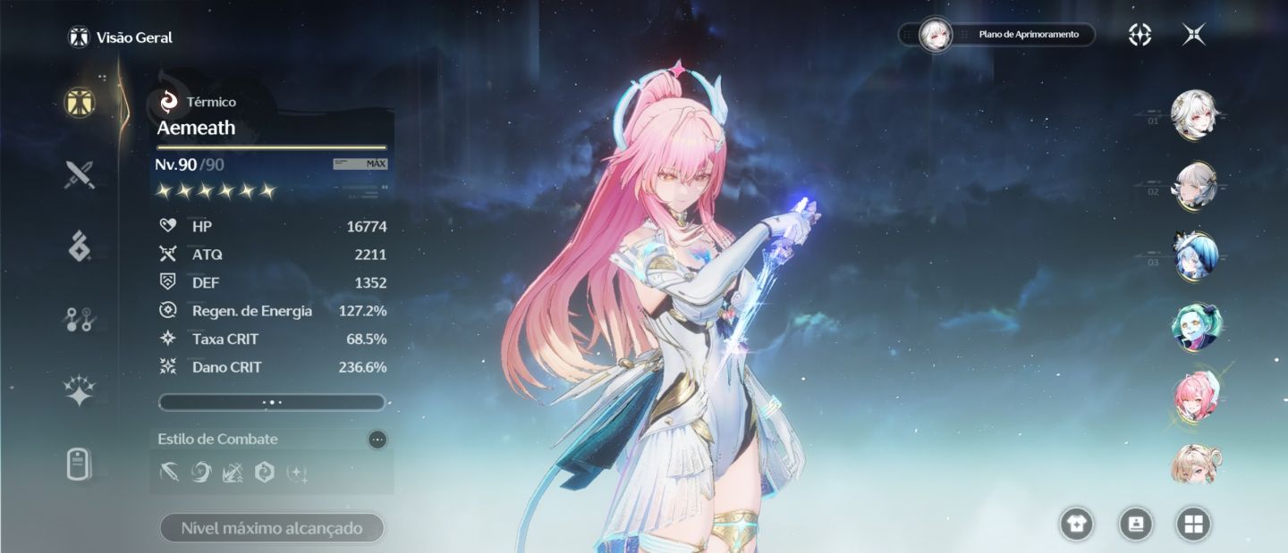 Conta End Game Wuthering Waves 16 T5 + várias assinaturas