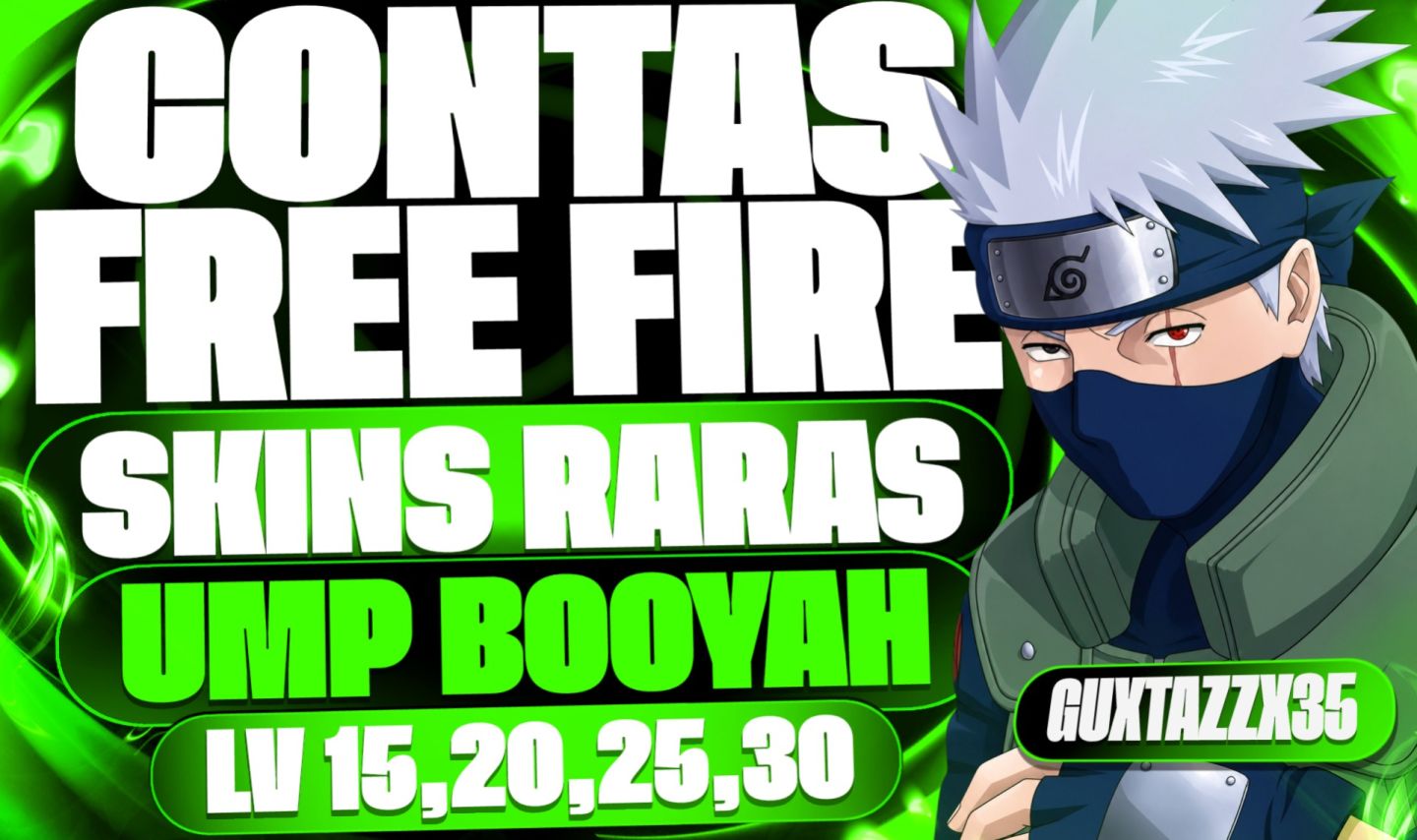 Contas Free Fire | Level 15/25/30 | Ump atributada | 300 Dimas | Skins