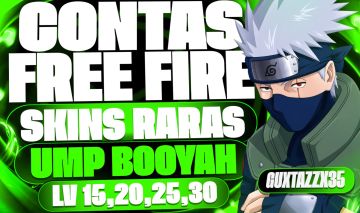 Contas Free Fire | Level 15/25/30 | Ump atributada | 300 Dimas | Skins