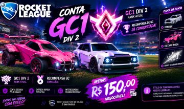 CONTA ROCKET LEAGUE GC1 À VENDA! GC1 DIV 2 GRAND CHAMPION! Full Aceso epic