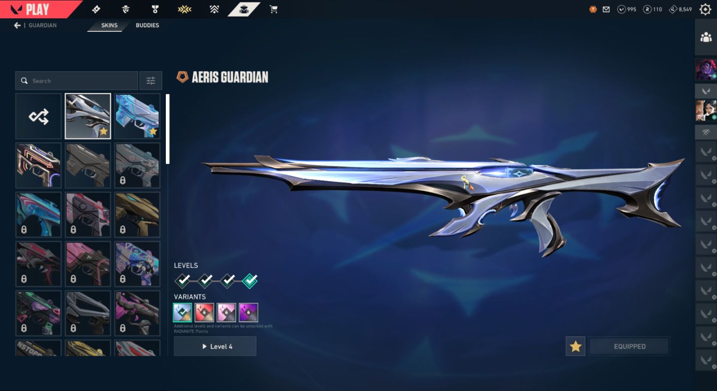 Conta de Valorant com bundles Ayakashi e Aeris