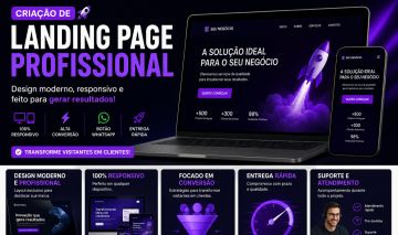 Landing Page Profissional Design Moderno Alta Conversão Entrega Rápida