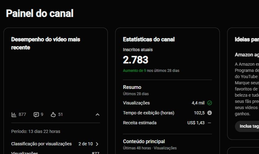CANAL NO YOUTUBE - NICHO DE FILMES/SÉRIES - 2.7K ORGÂNICO E ENGAJADO