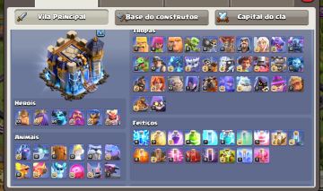 Conta clash of Clans CV 18 quase Full ótimas tropa habilidade tudo boa