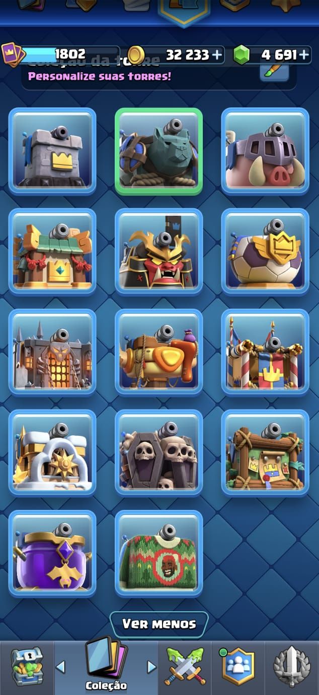 CONTA CLASH ROYALE META TOTAL UPADA