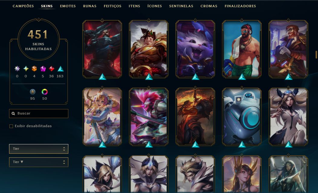 CONTA LOL | 451 SKINS | SEASON 2014