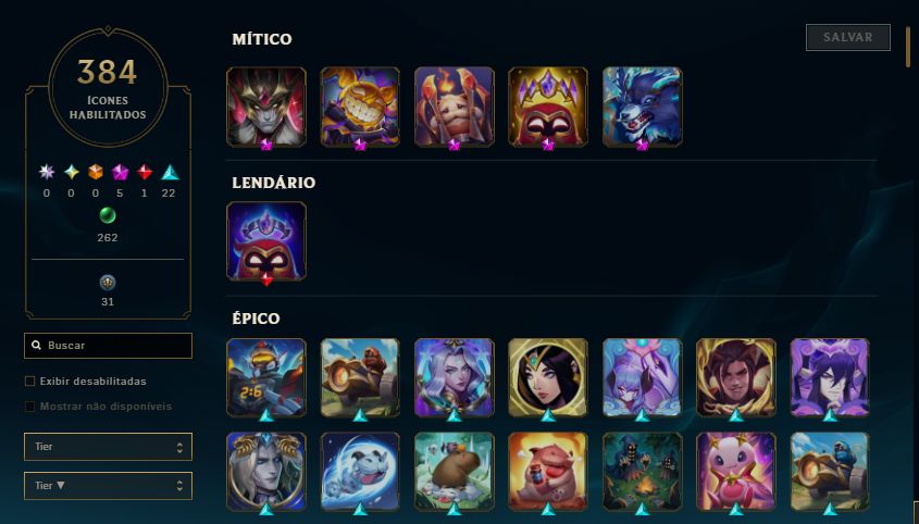 233 SKINS + EXALTADA DO MORDEKAISER | CONTA LEAGUE OF LEGENDS