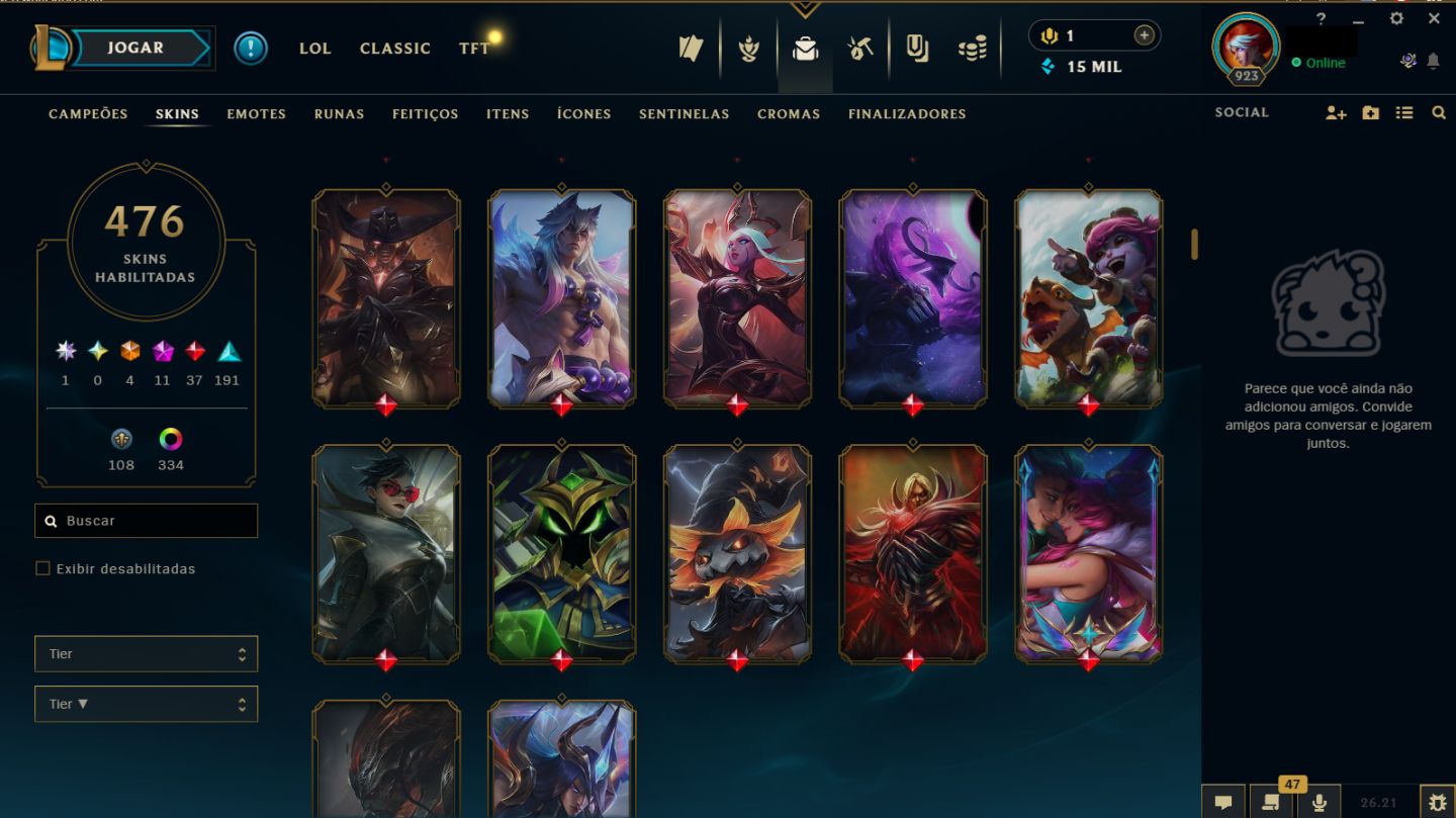 CONTA LEAGUE OF LEGENDS (MONO RIVEN / HIGH ELO / SKINS RARAS)